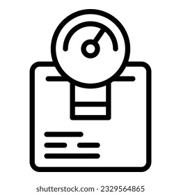 Cargo shipment icon outline vector. Parcel box. Service date