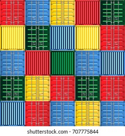 Stack Containers Harbor Seamless Texture Industrial: เวกเตอร์สต็อก ...