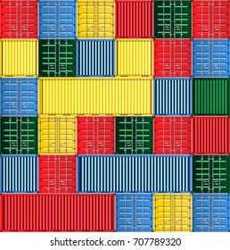 Stack Containers Harbor Seamless Texture Industrial: เวกเตอร์สต็อก ...