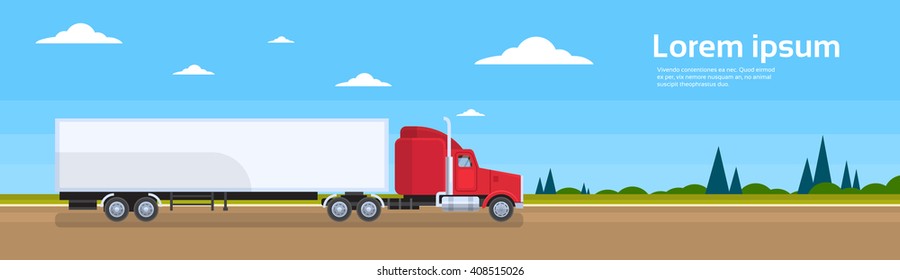  Cargo Shipping Freight. Transportation Flat Vector Illustration