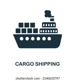 Cargo Shipping icon. Monochrome simple Cargo Shipping icon for templates, web design and infographics