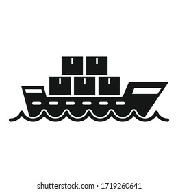 Cargo shipping icon. Simple illustration of cargo shipping vector icon for web design isolated on white background