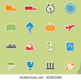 Cargo shipping simply symbol for web icons and user interface
