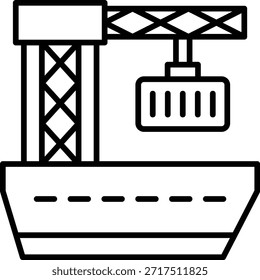 Icono de Vector de envío de carga. Se puede utilizar para aplicaciones de impresión, móviles y de Web.