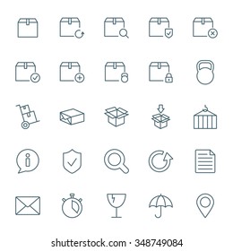 Conjunto de iconos vectoriales de carga y envío