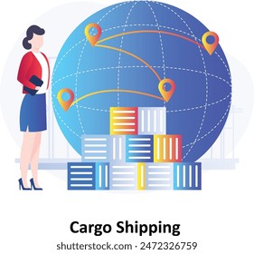 Cargo Shipping,Vector Icon which can easily modify or edit