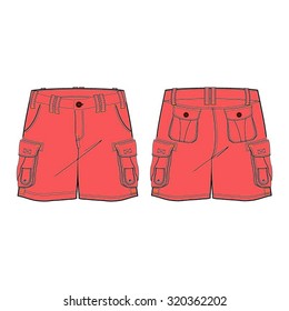 Cargo Shorts Template