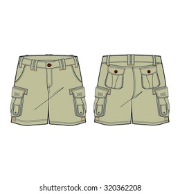 Cargo Shorts Template
