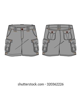 Cargo Shorts Template