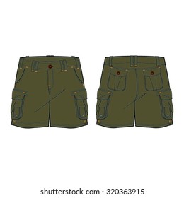 Cargo Shorts Template