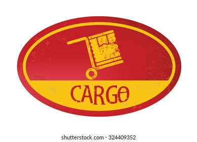 Cargo stamp design,retro style,grunge vector