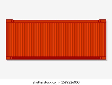 Cargo standard container. Flat style vector illustration 