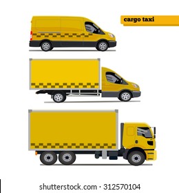  Cargo taxi.Vector illustration.