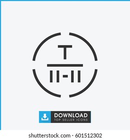 cargo terminal icon. simple outline cargo terminal vector icon. on white background.