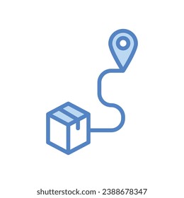 Cargo Tracking icon isolate white background vector stock illustration