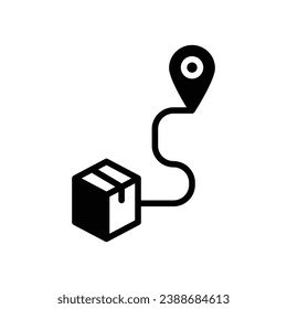 Cargo Tracking icon isolate white background vector stock illustration