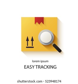 Cargo tracking logotype design templates. Modern easy to edit vector logo template.