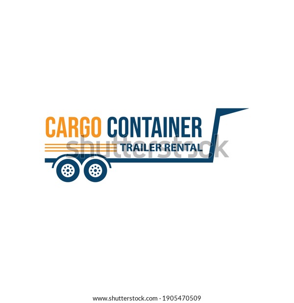 Cargo Trailer Container Rental Logo Cargo Stock Vector (Royalty Free ...