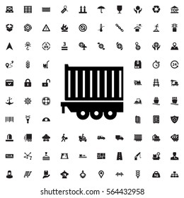 cargo trailer icon illustration isolated vector sign symbol