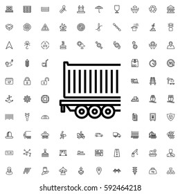 cargo trailer icon illustration isolated vector sign symbol. Logistic icons vector set.