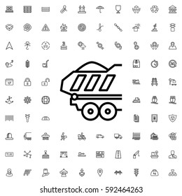 cargo trailer icon illustration isolated vector sign symbol. Logistic icons vector set.