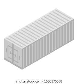 Cargo trailer icon. Isometric of cargo trailer vector icon for web design isolated on white background