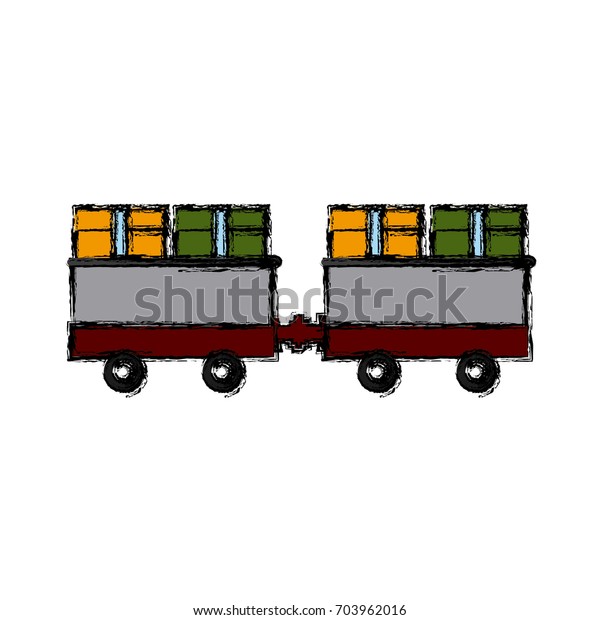 train with cardboard