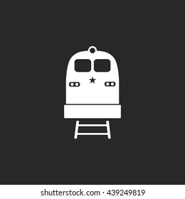Cargo train front sign simple icon on background