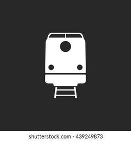 Cargo train front sign simple icon on background