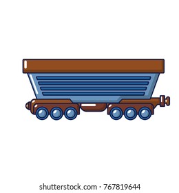 Cargo train icon. Cartoon illustration of cargo train vector icon for web