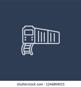 Cargo Train icon. Cargo Train linear design concept from Delivery and logistic collection. Simple element vector illustration on dark blue background.