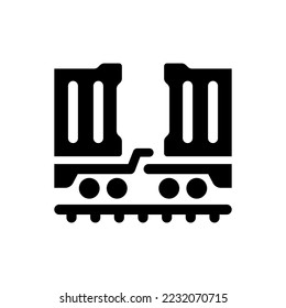 Cargo train icon (vector illustration)