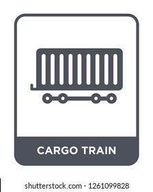 cargo train icon vector on white background, cargo train trendy filled icons from Delivery and logistic collection, cargo train simple element illustration