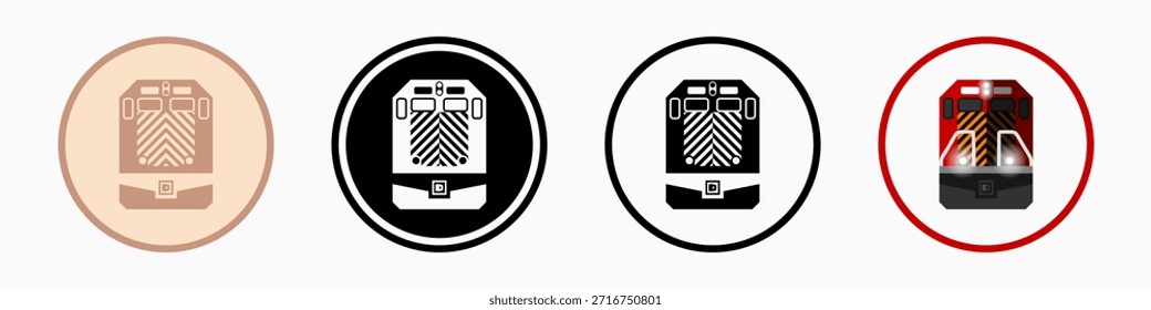 Cargo Train Icons: vector illustration of freight train icons with white background