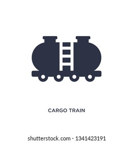 cargo train isolated icon. Simple element illustration from delivery and logistics concept. cargo train editable logo symbol design on white background. Can be use for web and mobile.