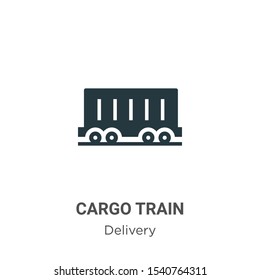 Cargo train vector icon on white background. Flat vector cargo train icon symbol sign from modern delivery collection for mobile concept and web apps design.