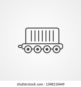 Cargo train vector icon sign symbol