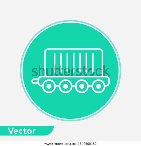 Cargo train vector icon\
sign symbol