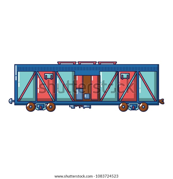 Cargo train wagon\
icon. Cartoon of cargo train wagon vector icon for web design\
isolated on white\
background