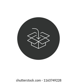 Cargo transport vector icon