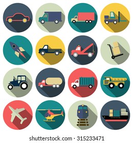 cargo transportation flat design