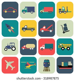 cargo transportation flat design