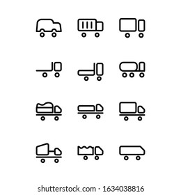 Cargo Transportation Vector Icon Set