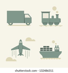cargo transportation - vector illustration