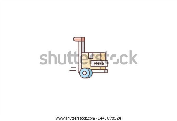 Cargo transporter concept icon in trendy\
flat style isolated on white background. Cargo transporter concept\
symbol. Vector\
illustration