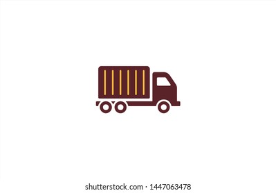 Cargo transporter icon in trendy flat style isolated on white background. Cargo transporter concept symbol. Vector illustration