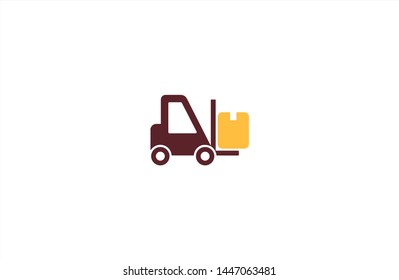 Cargo transporter icon in trendy flat style isolated on white background. Cargo transporter concept symbol. Vector illustration