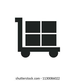 cargo trolley vector icon