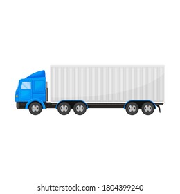 Cargo Truck Carrying Parcels as Shopping Logistics Vector Illustration