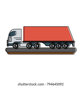 Cargo truck with container